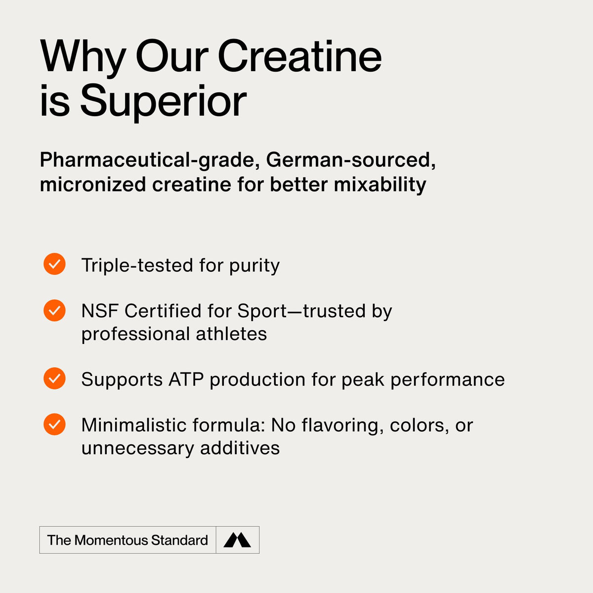 Momentous Creatine Monohydrate Powder - Creatine Powder - Supports Strength, Lean Muscle, & Recovery for Men & Women - NSF Certified for Sport - 5 g per Serving - 30 Servings - PrimeBioHealth - canada supplements