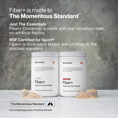 Momentous Fiber+ - Daily Multi-Source Fiber Blend to Support Nutrient Absorption, Natural Energy Production, & Recovery - NSF Certified for Sport - Non-GMO & Gluten-Free - PrimeBioHealth - canada supplements