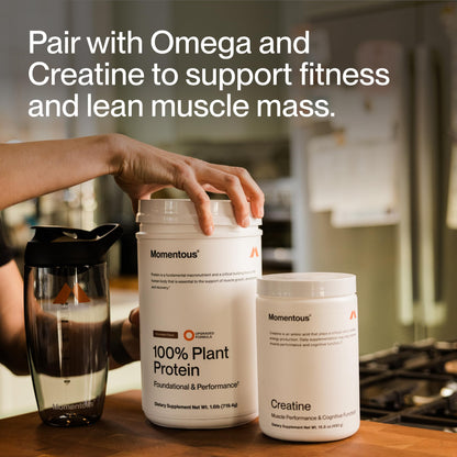 Momentous Vegan Protein Powder - 20 g Plant-Based Protein - NSF Certified for Sport - Gluten-Free - Non-GMO - 22 Servings for Essential Everyday Use - Chocolate - PrimeBioHealth - canada supplements