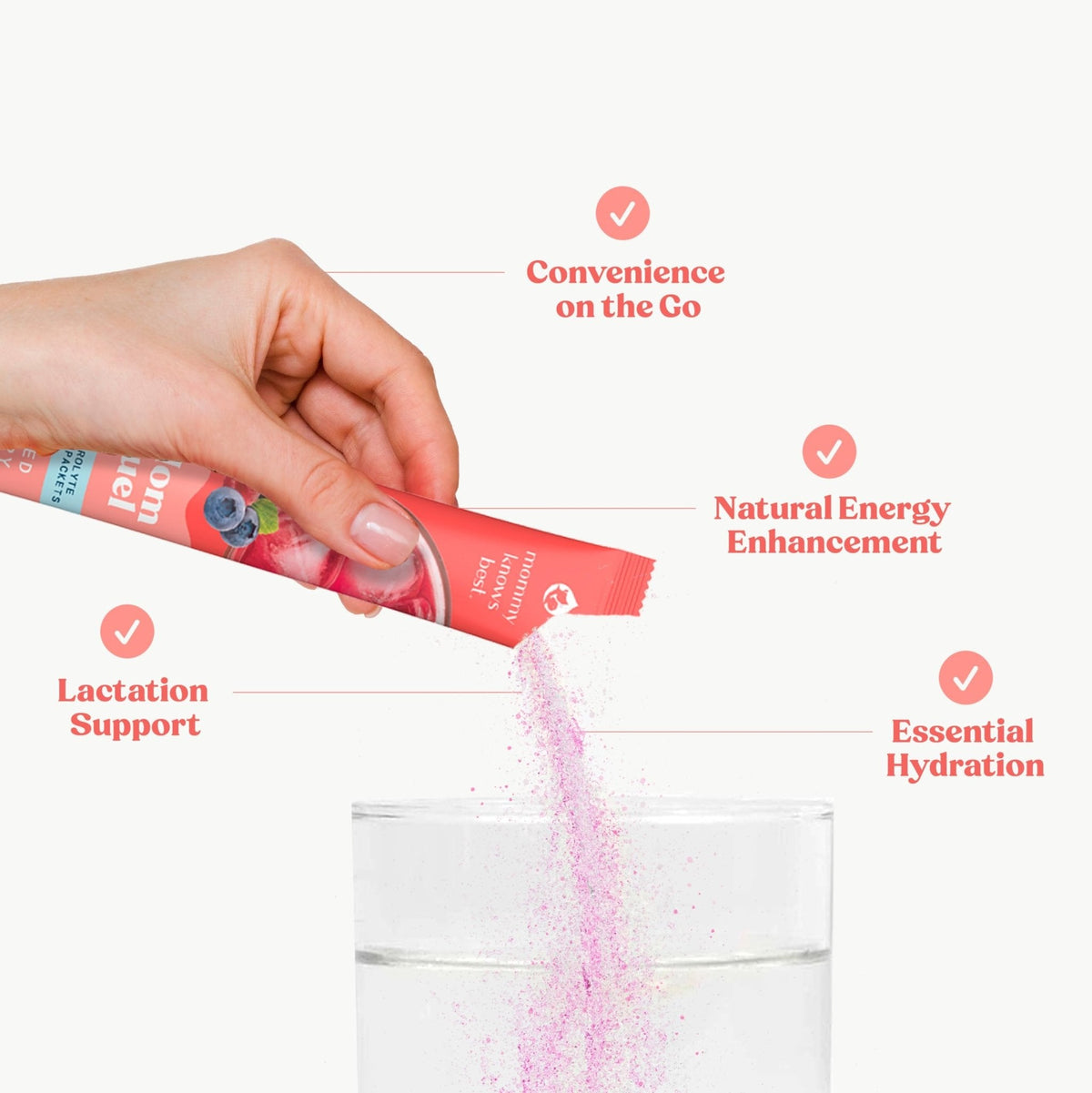 Mommy Knows Best Mom Fuel Electrolyte Drink Mix for Moms, Hydration Support - for Pregnancy, Prenatal, Electrolytes + Trace Minerals, - PrimeBioHealth - canada supplements