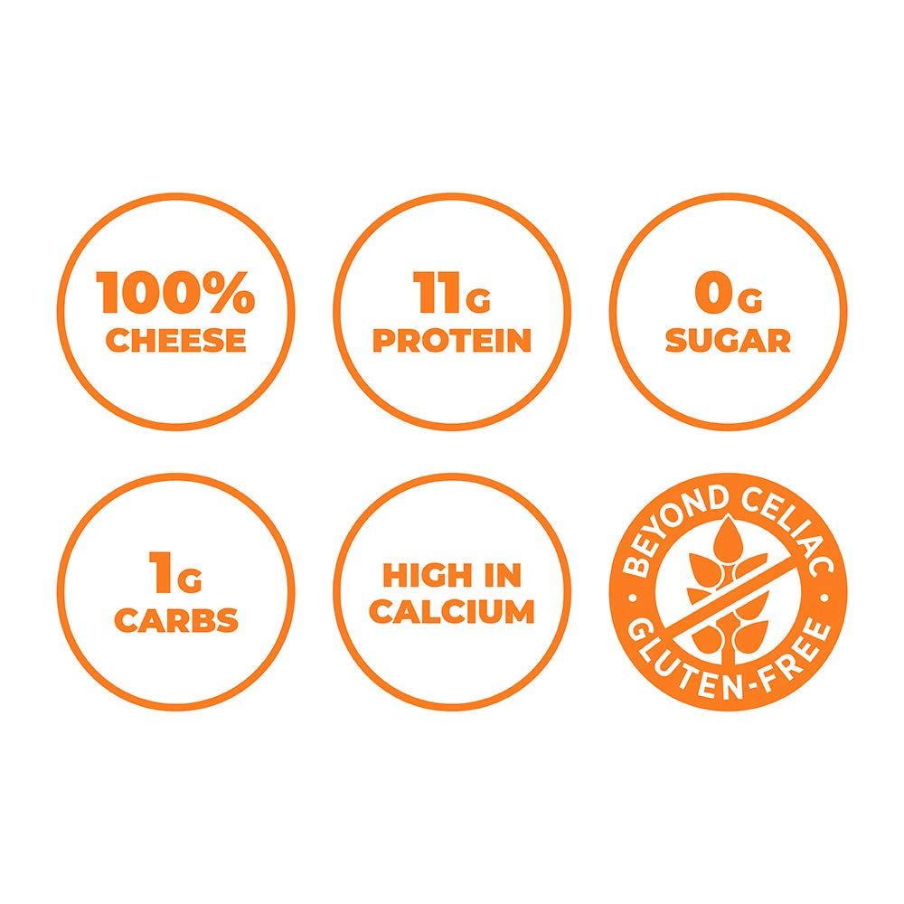 Moon Cheese Cheddar Believe It, 10 Ounce, 2-Pack, Crunchy, Protein-Rich Cheese Snack, Keto Friendly, 100% Real Cheese - PrimeBioHealth - canada supplements