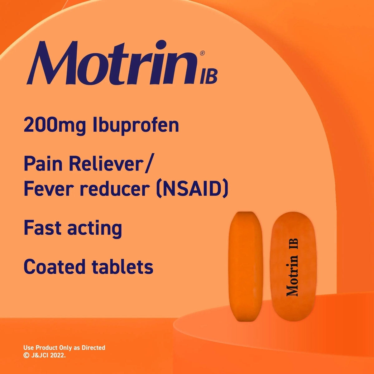 Motrin IB Ibuprofen 200mg Tablets, Ibuprofen Pain & Fever Reliever for Headache, Backache, Muscular Aches, Menstrual Pain & Minor Arthritis Pain, Over-The-Counter NSAID Medicine, 225 ct - PrimeBioHealth - canada supplements