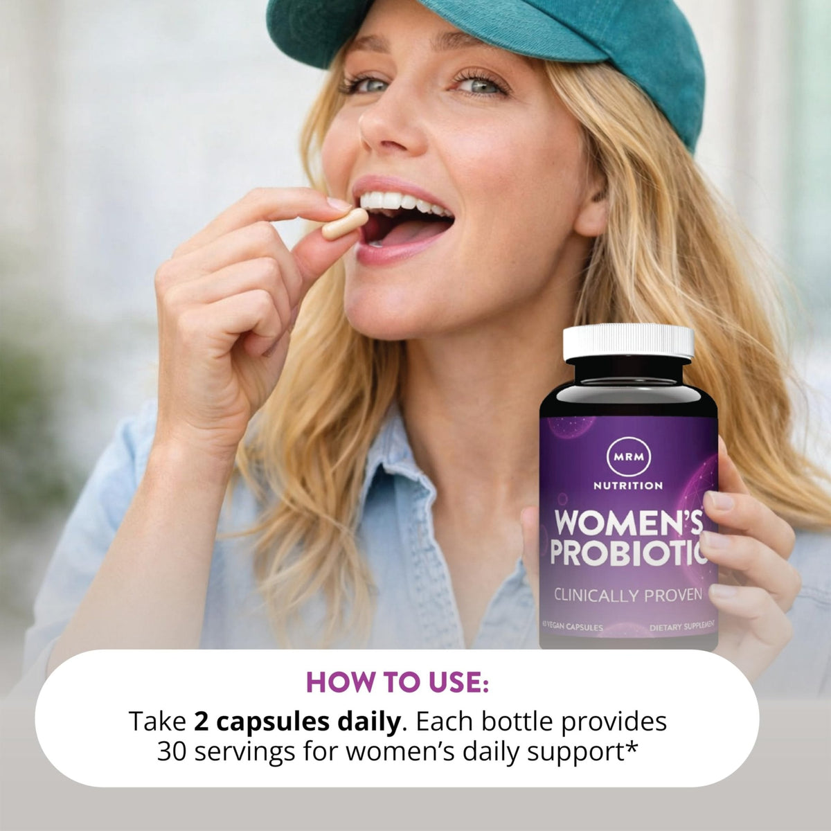 MRM Nutrition Women's Probiotics - Patented Formula Supports Urinary Tract, Vaginal, & Immune Health for Women, Prebiotic Supplement, 3.5 Billion Cells - PrimeBioHealth - canada supplements