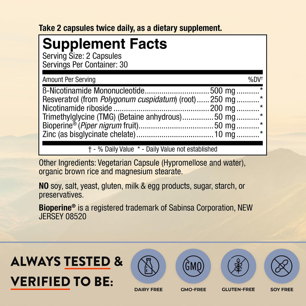 Mt. Angel Vitamins NMN Supplement + NR with Resveratrol & TMG, Dual NAD+ Precursors for Cellular Energy & Healthy Aging, 60 Capsules - PrimeBioHealth - canada supplements