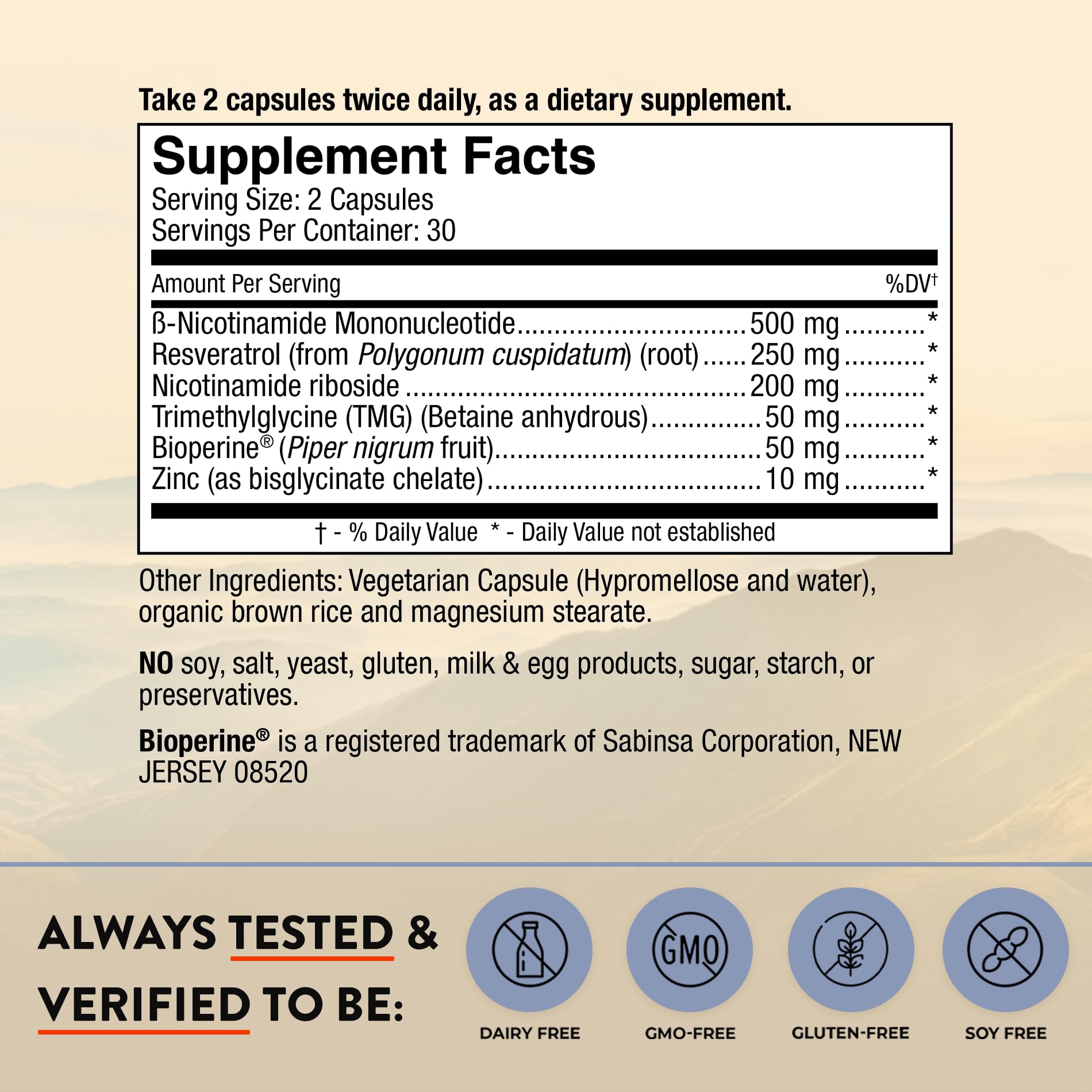 Mt. Angel Vitamins NMN Supplement + NR with Resveratrol & TMG, Dual NAD+ Precursors for Cellular Energy & Healthy Aging, 60 Capsules - PrimeBioHealth - canada supplements