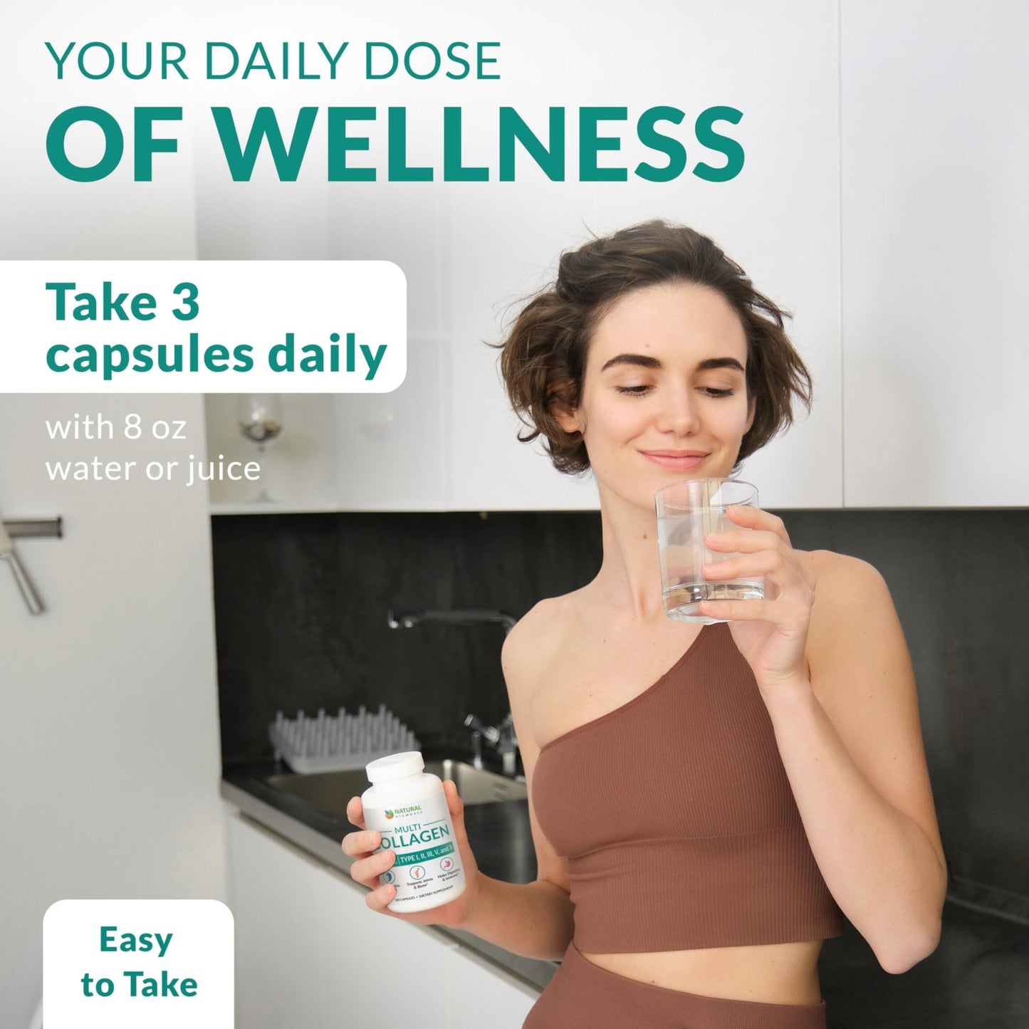 Multi Collagen 180 Protein Capsules - Type I, II, III, V, X Collagen Pills - Proprietary Blend of Eggshell, Chicken, Wild Fish & Grass-Fed - PrimeBioHealth - canada supplements