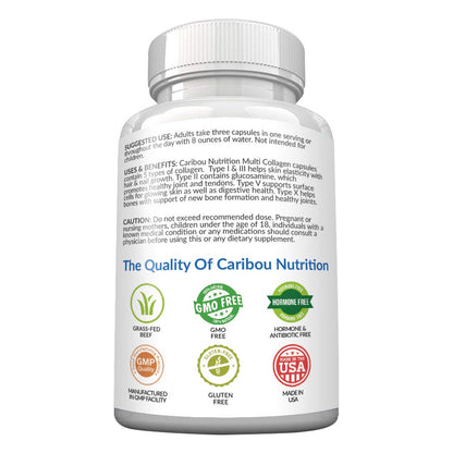 Multi Collagen Pills - 180 Collagen Pills - Type I, II, III, V & X Collagen Capsules - Unique Blend of Collagen Peptides Capsules - Wild Fish, Eggshell, - PrimeBioHealth - canada supplements