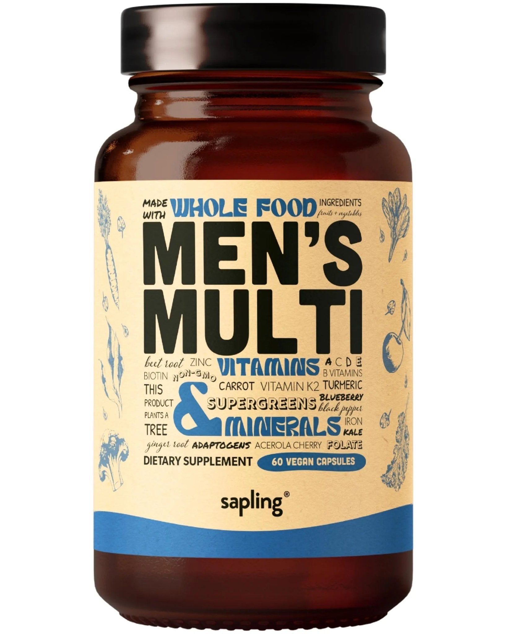 Multivitamin for Men - Daily Men’s Multivitamin - Methylated B Complex with Whole Food Ingredients, Vitamin B12, Folate - PrimeBioHealth - canada supplements