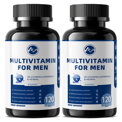 Multivitamin for Men - Methylated Multivitamin Supports Energy & Metabolism, Liver & Digestive*, Daily Men's Vitamins - PrimeBioHealth - canada supplements