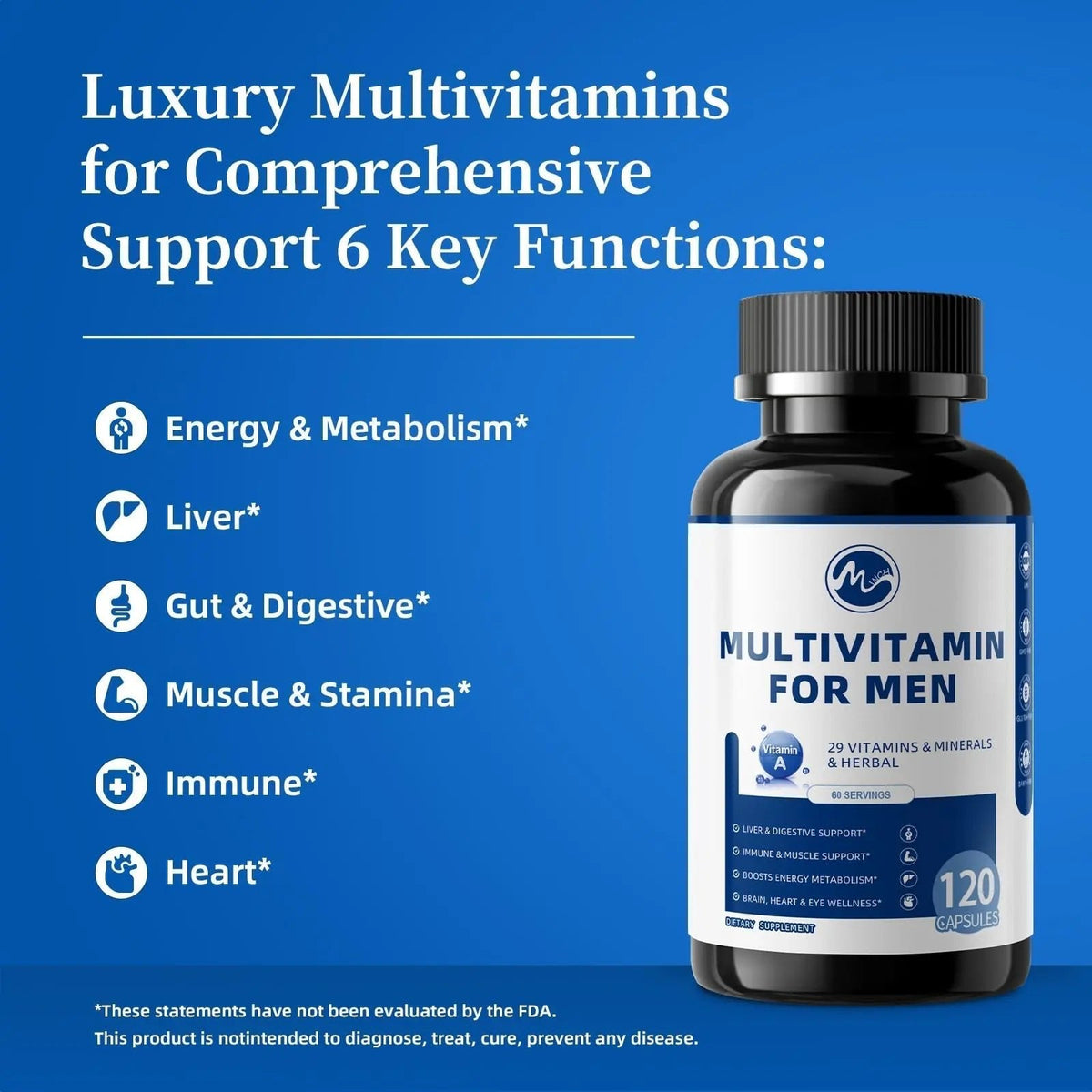 Multivitamin for Men - Methylated Multivitamin Supports Energy & Metabolism, Liver & Digestive*, Daily Men's Vitamins - PrimeBioHealth - canada supplements