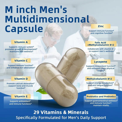 Multivitamin for Men - Methylated Multivitamin Supports Energy & Metabolism, Liver & Digestive*, Daily Men's Vitamins - PrimeBioHealth - canada supplements