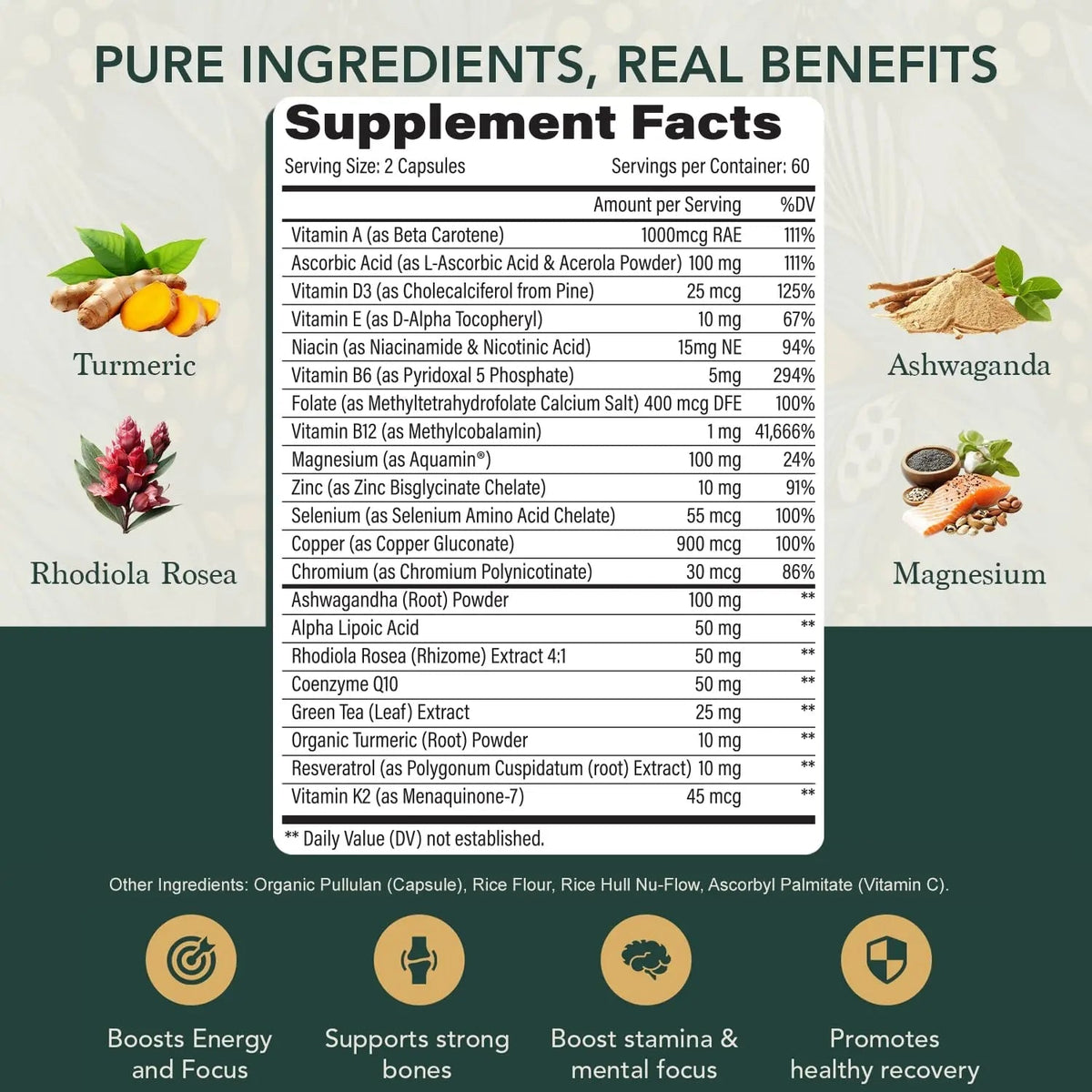 Multivitamin for Men with Vitamin D, K2, Zinc, Vitamin B12, A, E, B6, Calcium – Immune Health & Energy Support Daily Mens Multivitamins - PrimeBioHealth - canada supplements