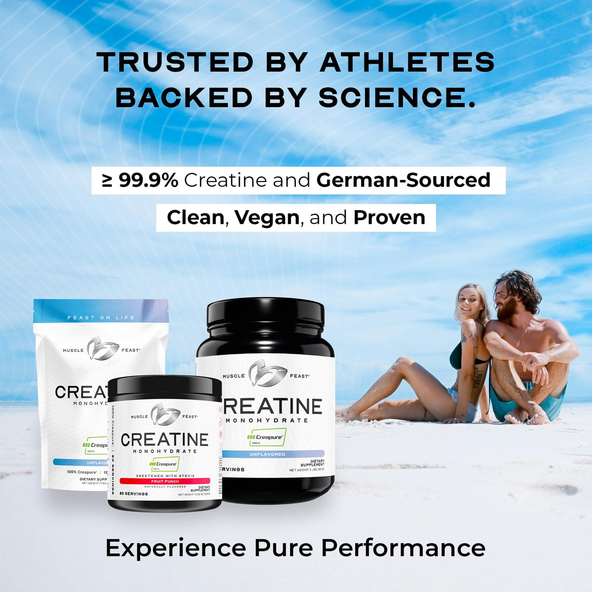 Muscle Feast Creapure Creatine Monohydrate Powder, Vegan Keto Friendly Gluten-Free, Mass Gainer, Muscle Recovery Supplement and Trusted Creatine for Muscle Growth, - PrimeBioHealth - canada supplements