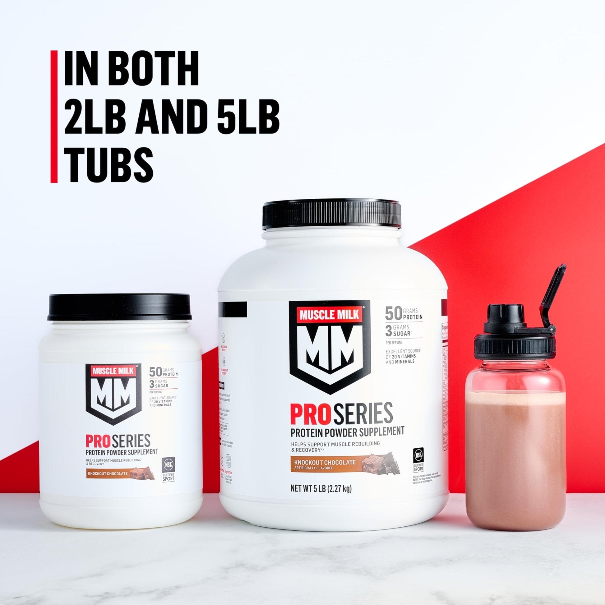 Muscle Milk Pro Series Protein Powder Supplement,Knockout Chocolate,2 Pound,11 Servings,50g Protein,3g Sugar,20 Vitamins & Minerals,NSF Certified for Sport,Workout Recovery,Packaging May Vary - PrimeBioHealth - canada supplements