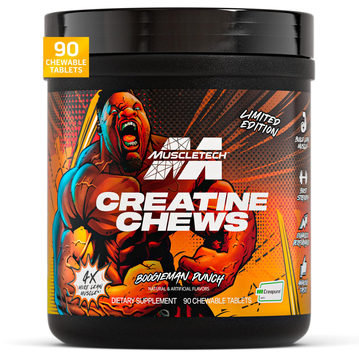 MuscleTech Creatine Chews - Creapure Monohydrate Supplement for Muscle Recovery, Muscle Builder & Energy Boost - Pre Workout Supplement for Men & Women - PrimeBioHealth - canada supplements