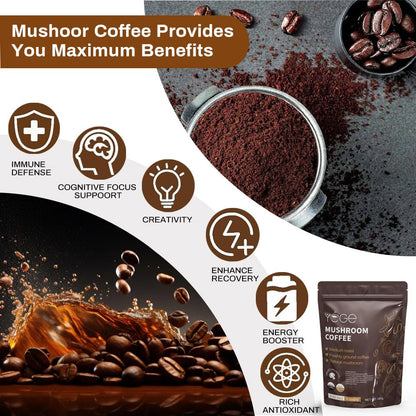 Mushroom Coffee, Instant Mushroom Coffee with Cordyceps, Reishi, King Trumpet, Shiitake, Turkey Tail, Lions Mane for Energy - PrimeBioHealth - canada supplements