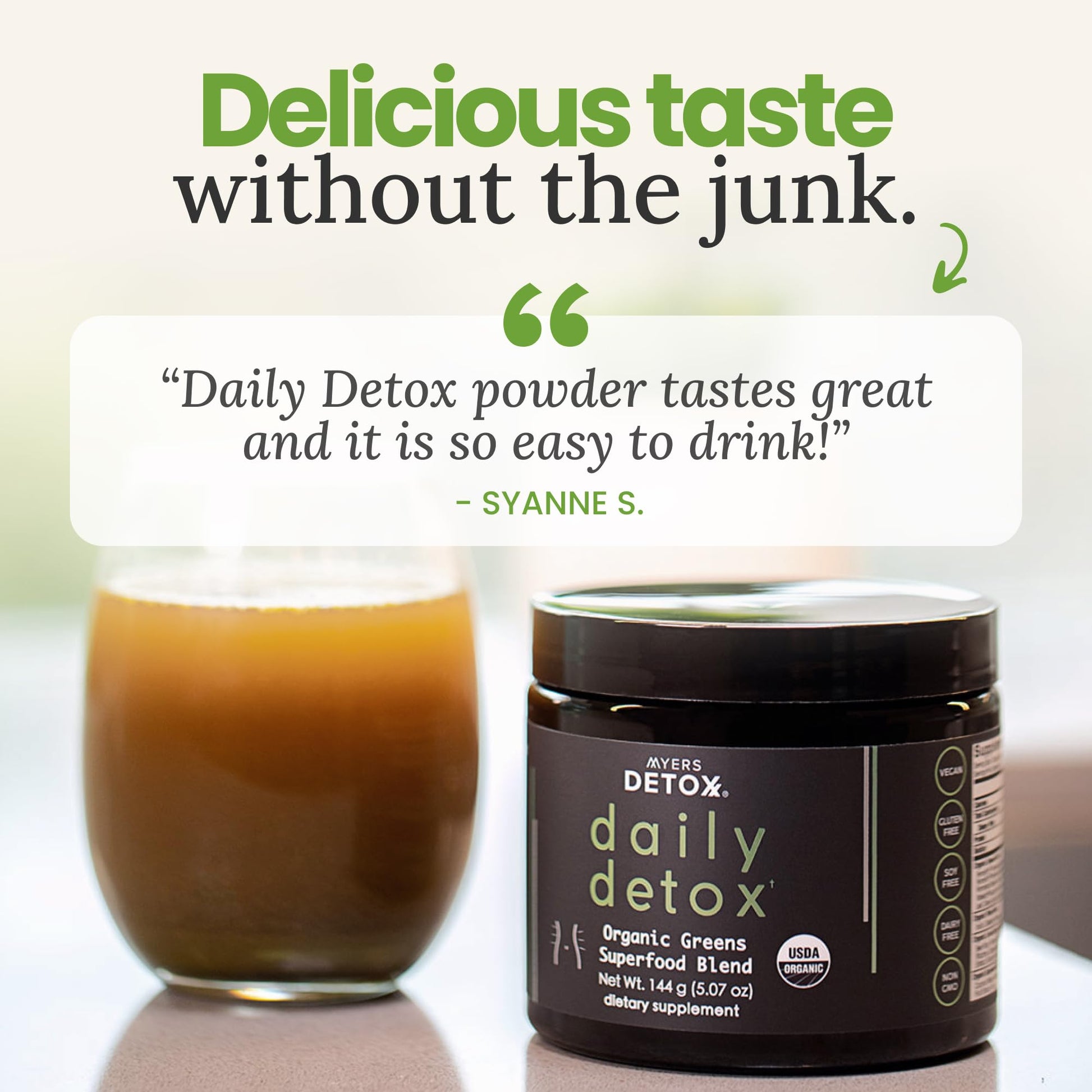 Myers Detox Daily Detox Greens Powder, Organic Superfood Supplement for Detox, Gut Health, Energy, Immune Support, Overall Wellness, Gluten Free Multivitamin Drink Mix, - PrimeBioHealth - canada supplements