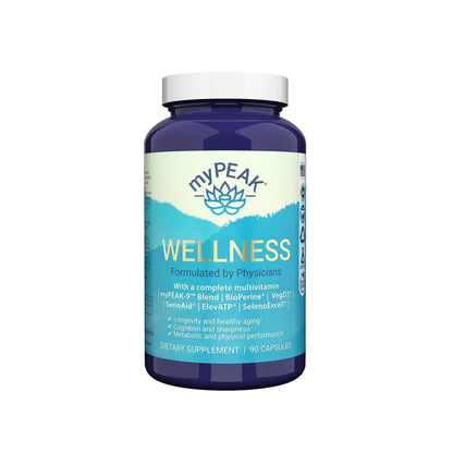 myPEAK Wellness Award-Winning Vegan Multivitamin with ElevATP Ancient Peat Extract, Natural Astaxanthin, Iron, Resveratrol and Alpha GPC - PrimeBioHealth - canada supplements