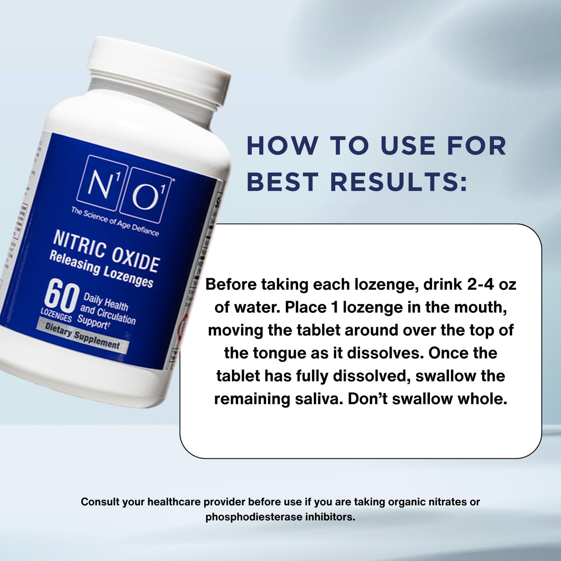 N1O1 Nitric Oxide Lozenges - 60 Count - Nitric Oxide Supplement for Heart Health, Circulation, Energy, Blood Flow, Oxygenation, Healthy Blood Pressure - PrimeBioHealth - canada supplements