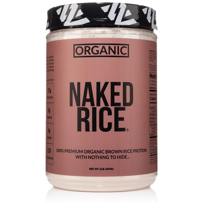 NAKED Rice 1Lb - Organic Brown Rice Protein Powder - Vegan Protein Powder, GMO Free, Gluten Free & Soy Free. Plant-Based Protein, - PrimeBioHealth - canada supplements