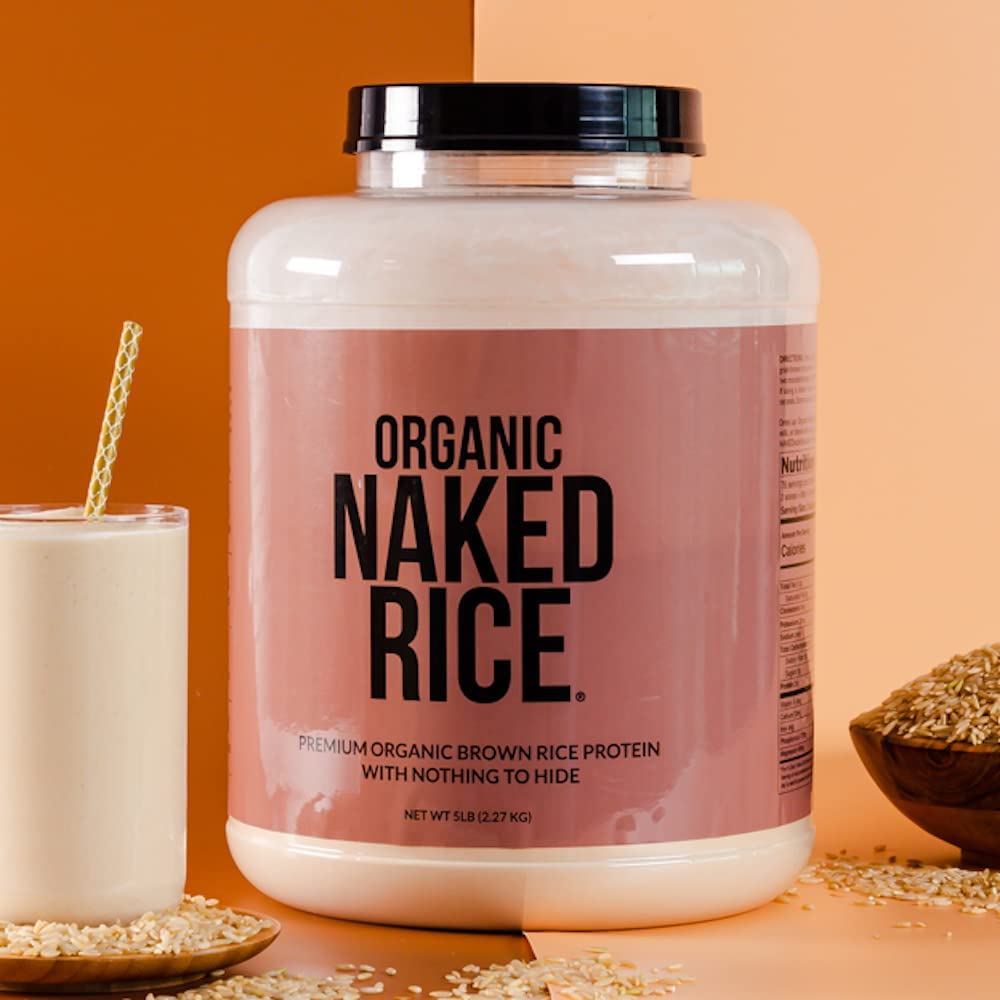 NAKED Rice 1Lb - Organic Brown Rice Protein Powder - Vegan Protein Powder, GMO Free, Gluten Free & Soy Free. Plant-Based Protein, - PrimeBioHealth - canada supplements