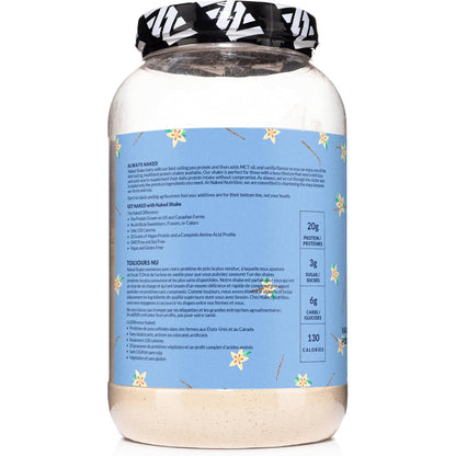NAKED Shake - Vanilla Protein Powder - Plant Based Protein Shake with Mct Oil, NSF Certified, Gluten-Free, Soy-Free, No Gmos Or Artificial Sweeteners - 30 Servings - PrimeBioHealth - canada supplements