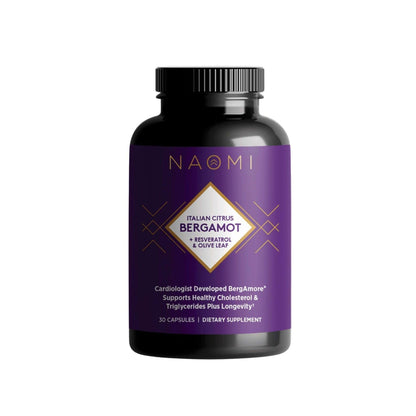 NAOMI Italian Citrus Bergamot 500mg + Resveratrol, Award-Winning Cardiologist Dvlpd, Supports Normal Cholesterol & Healthy Cellular Function, 7 Key Polyphenols - PrimeBioHealth - canada supplements
