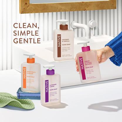 Native Liquid Hand Soap, Coconut & Vanilla Scent, Non-Drying Formula for Soft, Smooth Hands - PrimeBioHealth - canada supplements