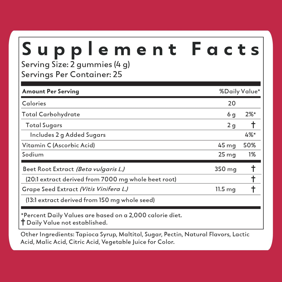 Natrava Beets+ Gummies - Premium Beet Root Powder, Grape Seed Extract and Vitamin C - Supports Healthy Blood Pressure and Heart Health - Low Sugar Nitric Oxide and Circulation Supplement - 50 Gummies - PrimeBioHealth - canada supplements