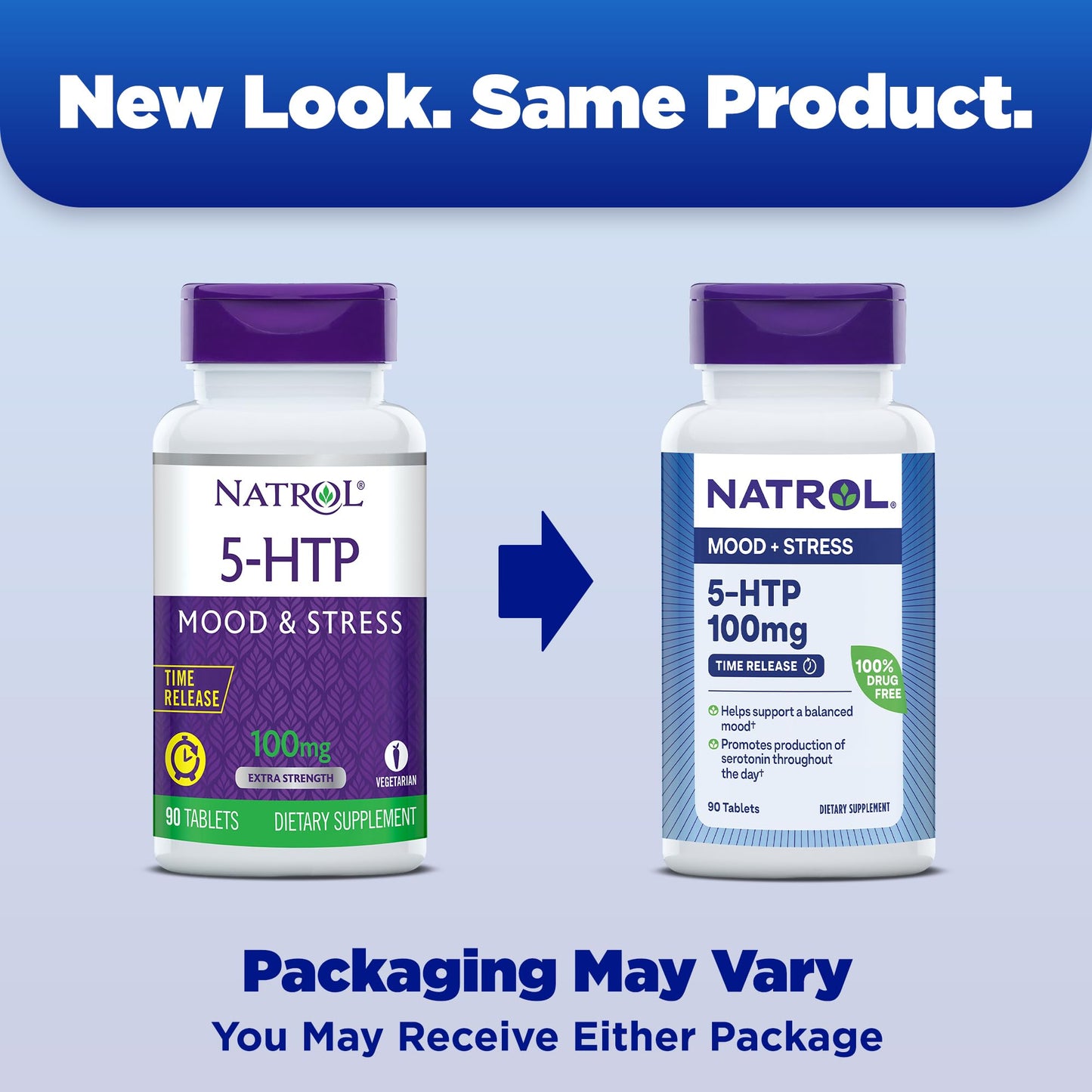 Natrol 5-HTP 100mg, Dietary Supplement Helps Support a Balanced Mood, Mood and Stress Support Supplement, 90 Time Release Tablets, 45-90 Day Supply - PrimeBioHealth - canada supplements