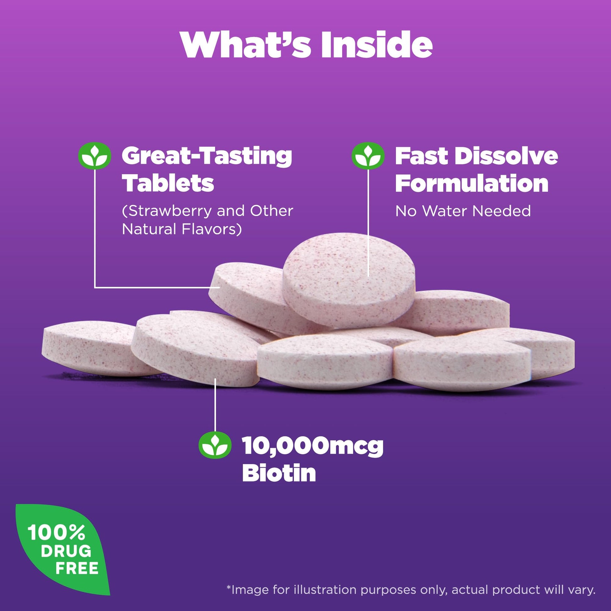 Natrol Biotin 10000mcg, 4X Faster Dissolve Supplement for Healthy Hair, Skin and Nails for Those Low in Biotin, Plus Energy Metabolism Support - PrimeBioHealth - canada supplements