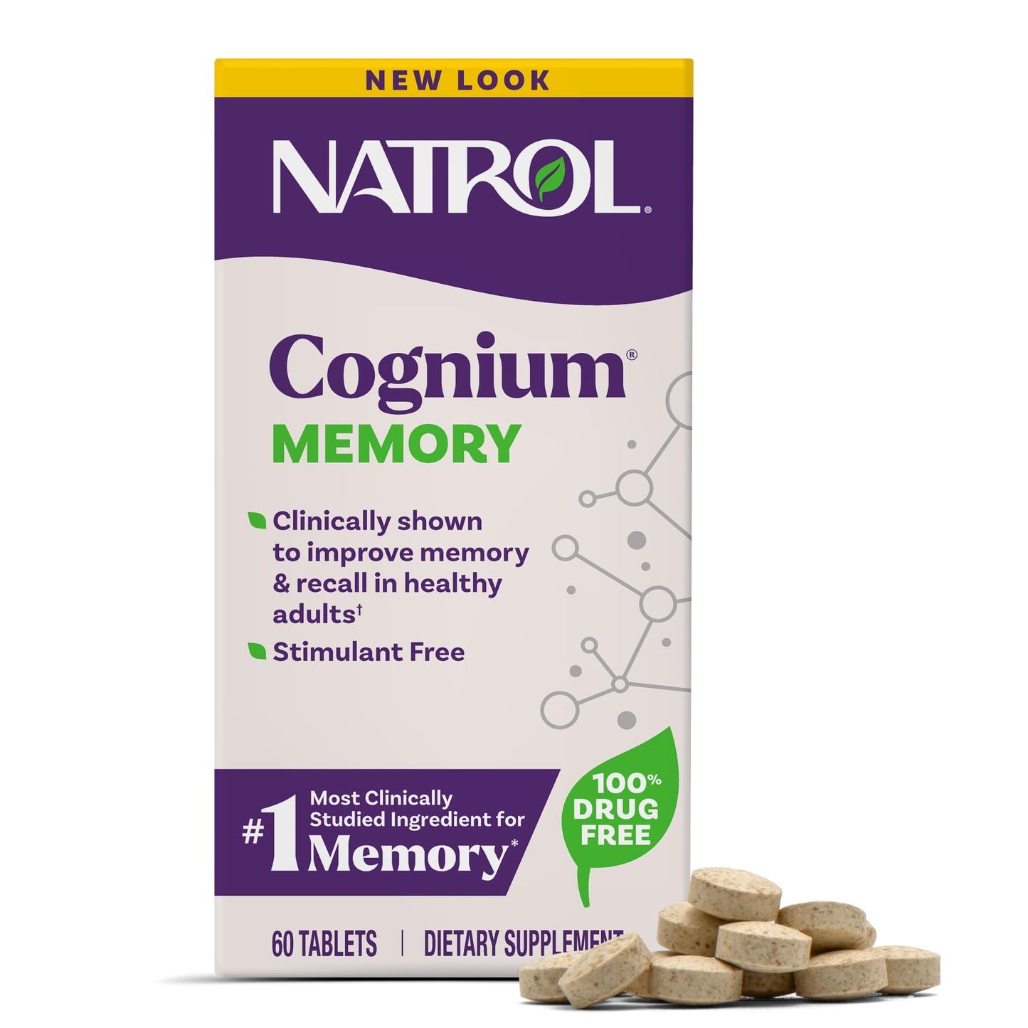 Natrol Cognium Memory, Brain Health Supplements for Adults, Brain Memory Supplements, Enhances Mental Agility in Healthy Adults, - PrimeBioHealth - canada supplements