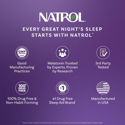 Natrol Melatonin 10mg Fast Dissolve Tablets - Strawberry Flavor, 100 Count, Sleep Support, Fast Dissolve Melatonin for Adults, 100-Day Supply - PrimeBioHealth - canada supplements