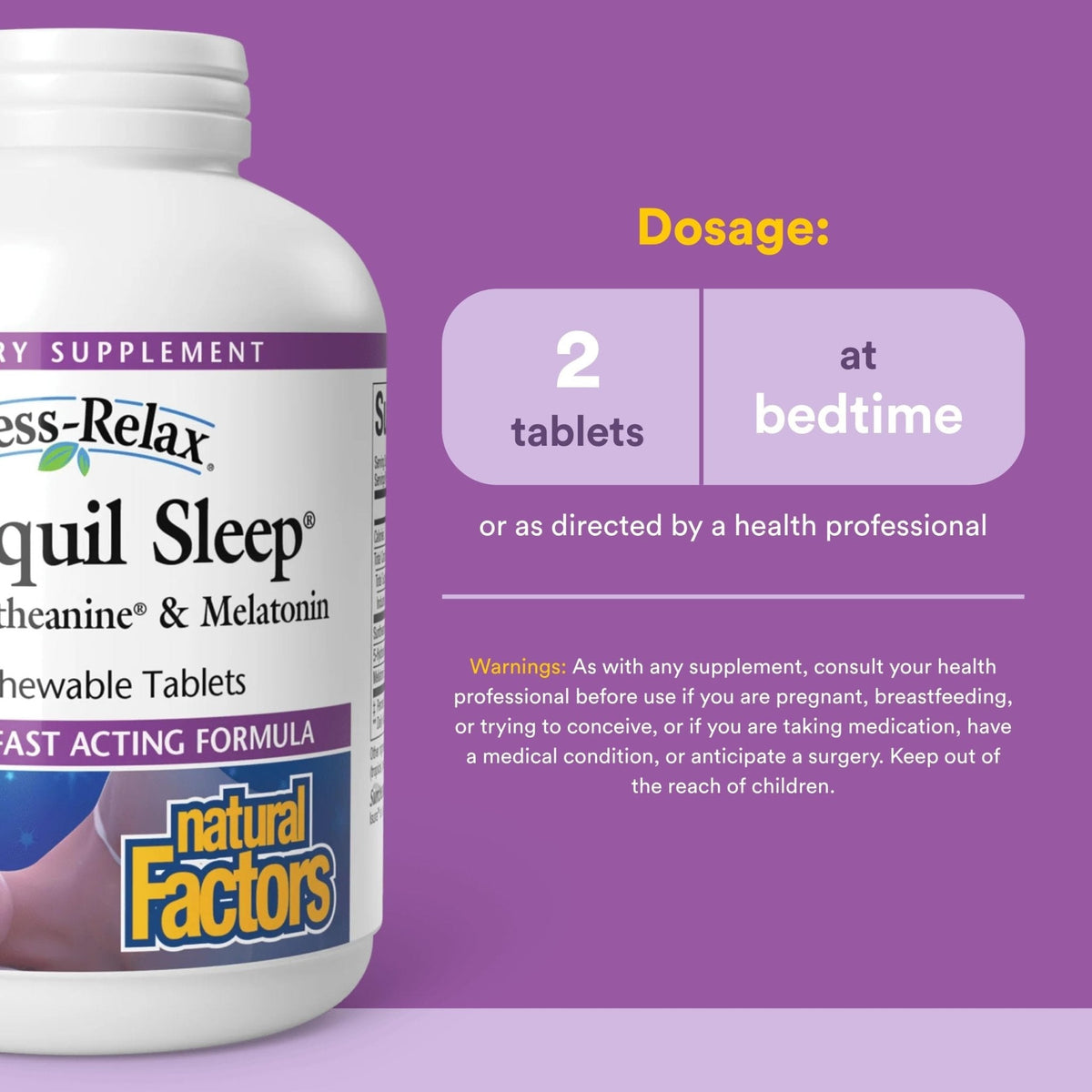 Natural Factors Stress-Relax Tranquil Sleep Tablet, 120 Count - PrimeBioHealth - canada supplements
