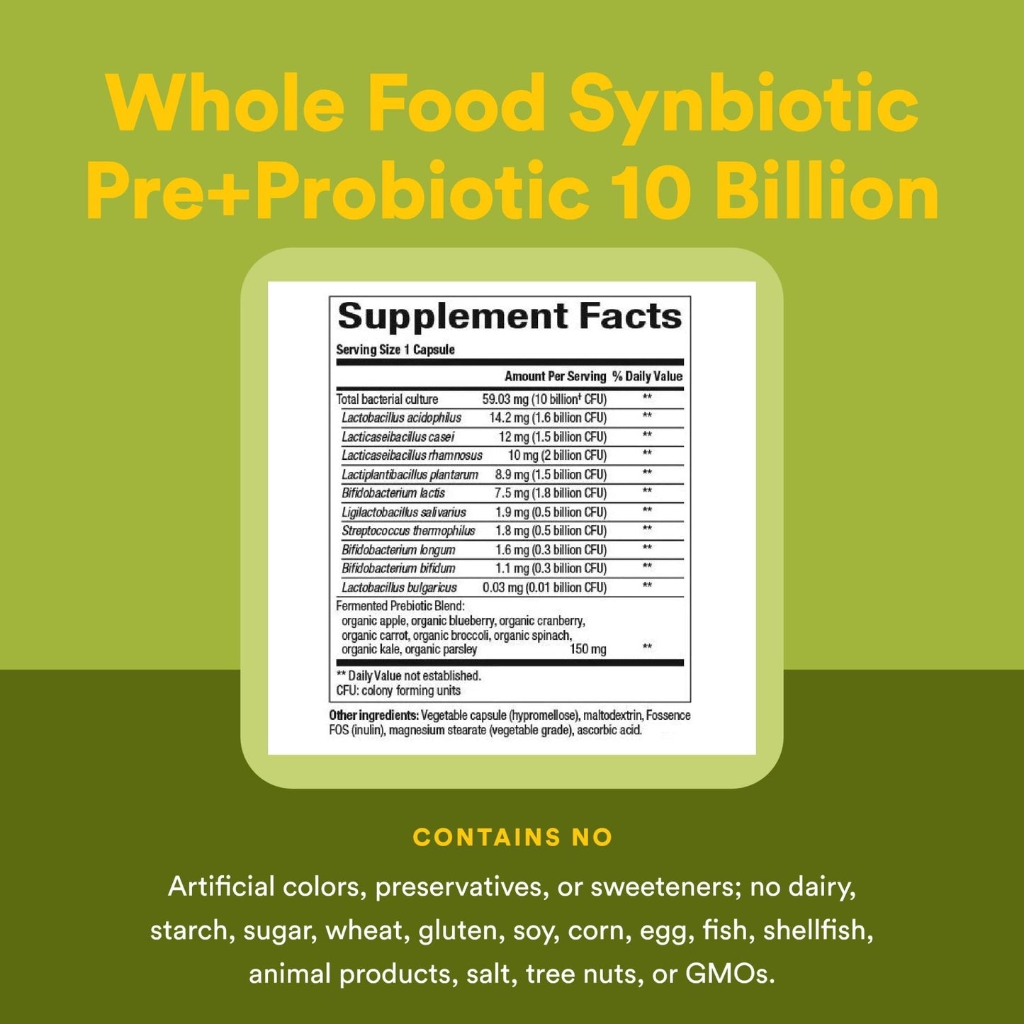 Natural Factors Whole Food Synbiotic Pre+Probiotic 10 Billion - Organic Gut & Digestive Health Supplement - Non-GMO, Gluten-Free & Dairy-Free - PrimeBioHealth - canada supplements