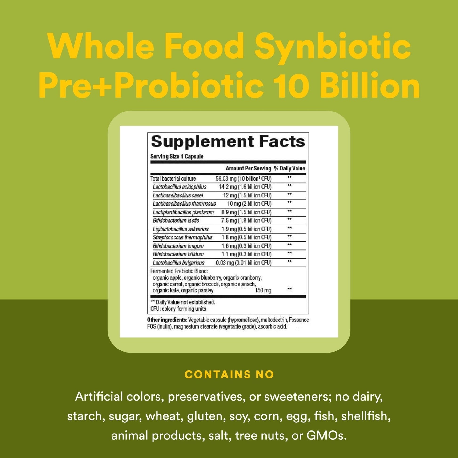 Natural Factors Whole Food Synbiotic Pre+Probiotic 10 Billion - Organic Gut & Digestive Health Supplement - Non-GMO, Gluten-Free & Dairy-Free - PrimeBioHealth - canada supplements