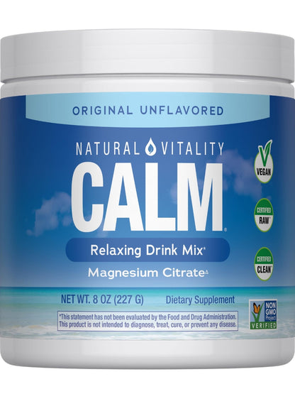 Natural Vitality MaxCalm Magnesium Powder | High Absorbable Ionic Glycinate and Citrate Formula | 8oz Unflavored Supplement - PrimeBioHealth - canada supplements