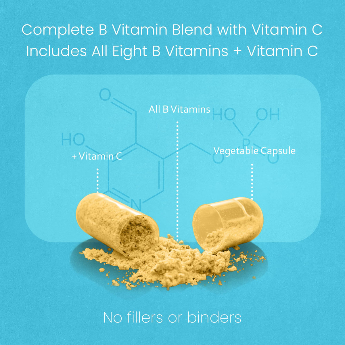 NaturaLife Labs Vitamin B Complex – All B Vitamins Including Active B2, B6, B9 & B12 (Methylcobalamin), Plus B1, B3, B5, B7 & Vitamin C – 100 Capsules - PrimeBioHealth - canada supplements