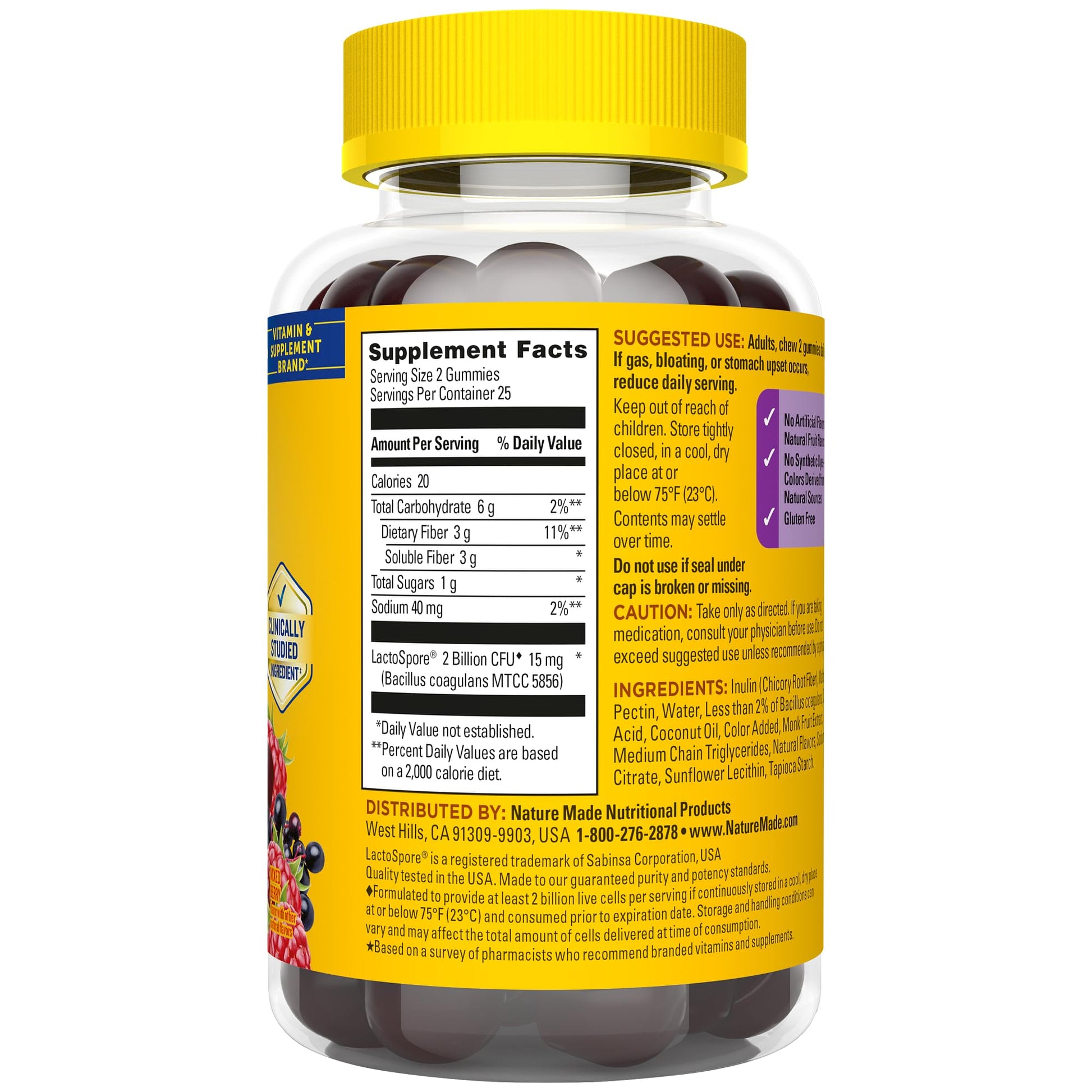 Nature Made Probiotic + Prebiotic Fiber Gummies for Daily Gut Health, Fiber Supplement with Probiotics for Digestive Health Support - PrimeBioHealth - canada supplements