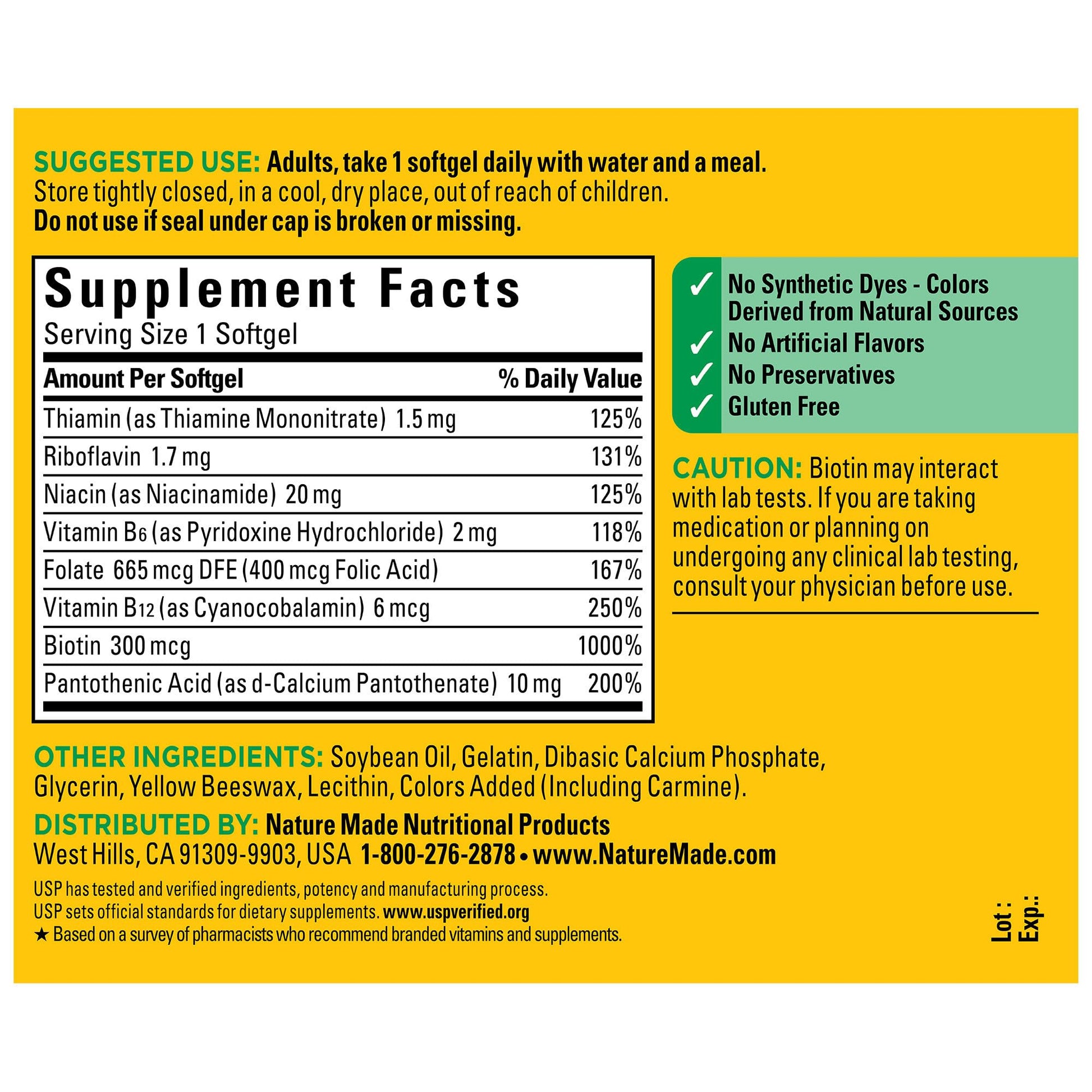 Nature Made Super B Complex Vitamins for Women and Men, Dietary Supplement for Energy Metabolism Support, Super Vitamin B Complex - PrimeBioHealth - canada supplements