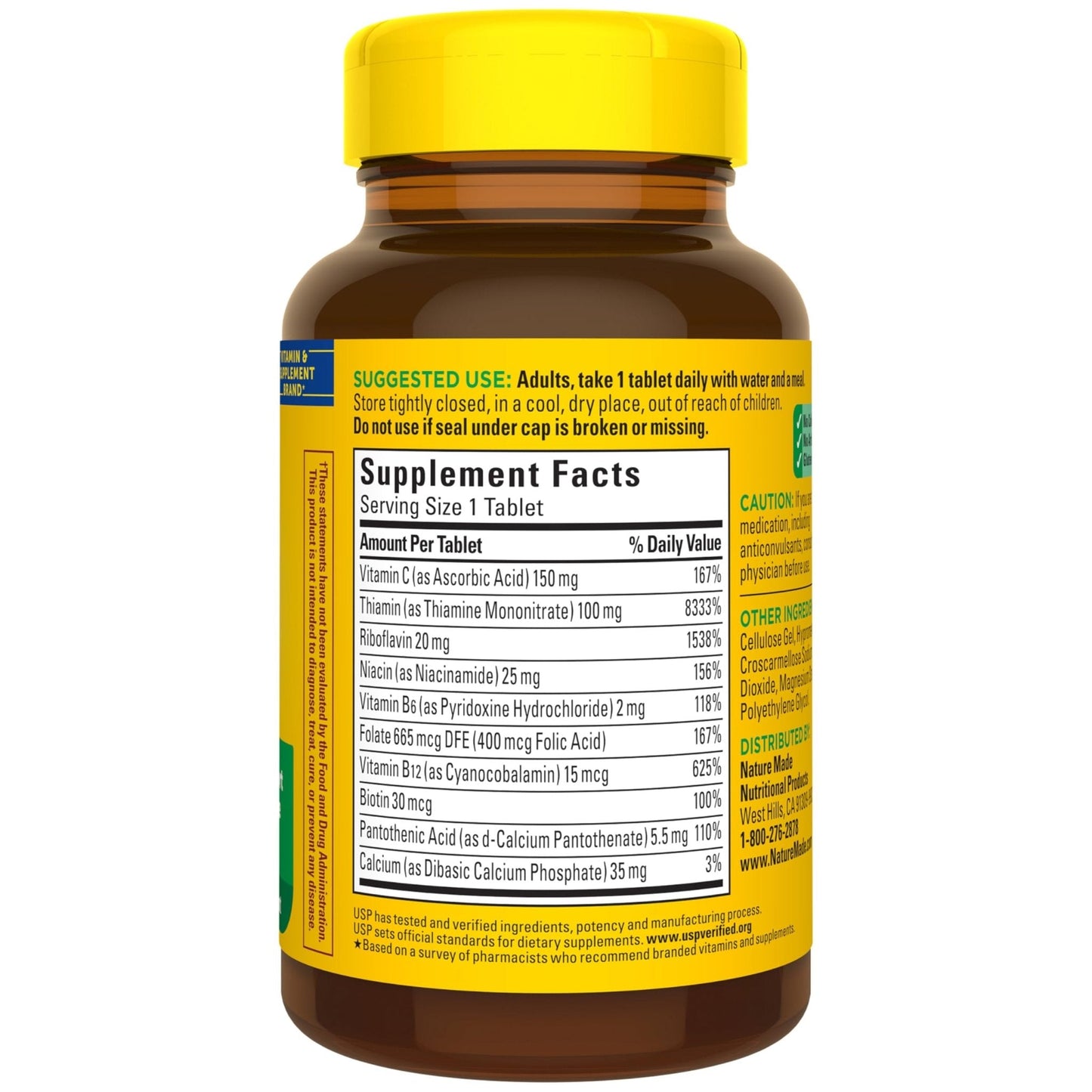 Nature Made Super B Complex with Vitamin C & Folic Acid, B Complex Vitamins for Women and Men, Dietary Supplement - PrimeBioHealth - canada supplements