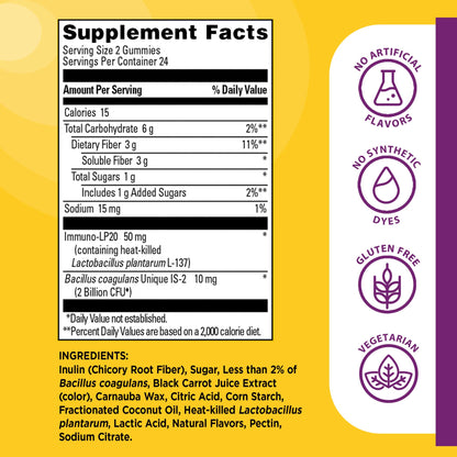 Nature Made Triple-Action Biotics, Gut and Immune Health Support, Digestive Probiotics for Women and Men, Prebiotic Fiber Gummies, 48 Gummies, 24 Day Supply - PrimeBioHealth - canada supplements