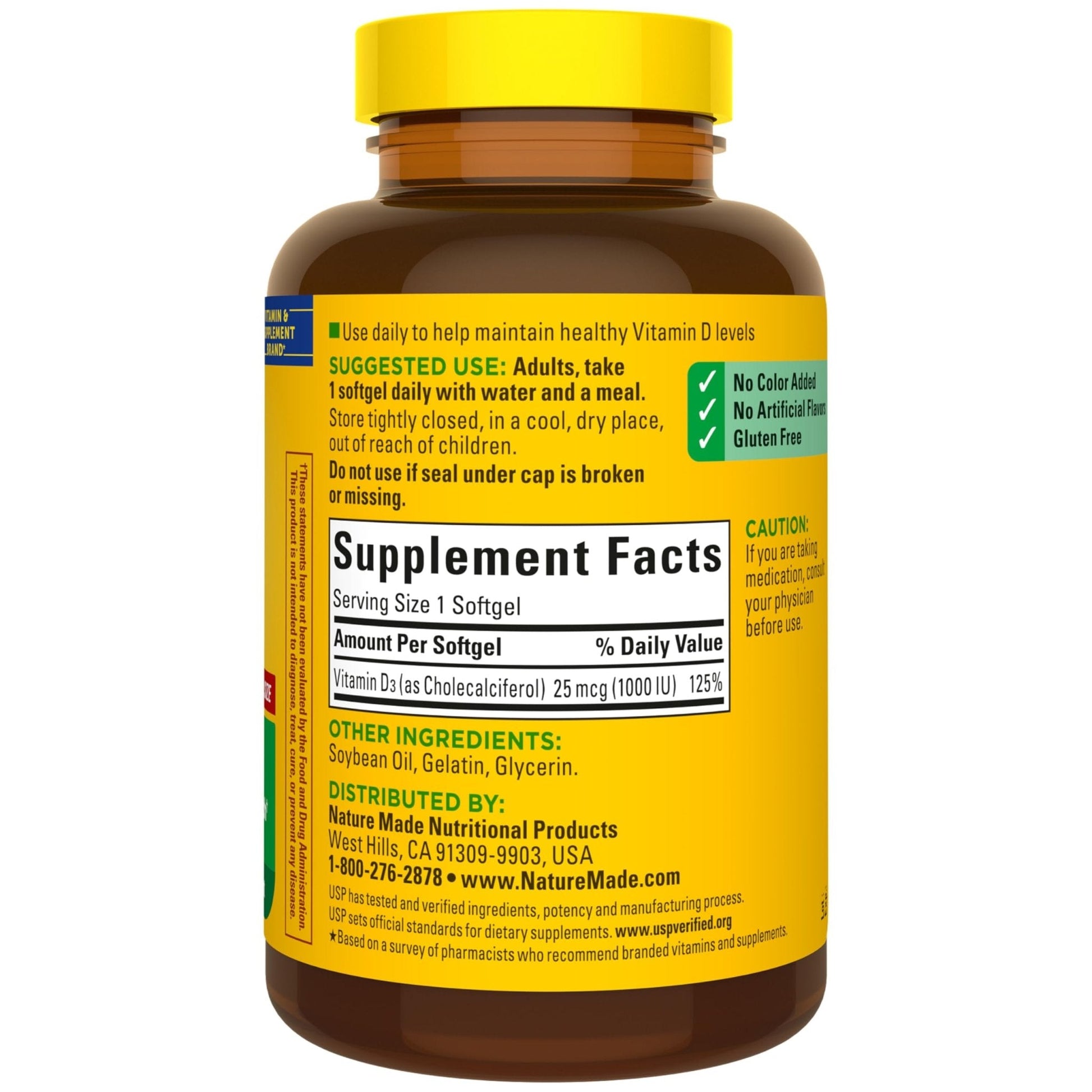 Nature Made Vitamin D3 1000 IU (25 mcg), Vitamin D Supplement for Bone, Teeth, Muscle and Immune Health Support, 300 Softgels, 300 Day Supply - PrimeBioHealth - canada supplements
