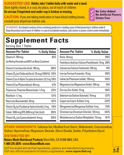 Nature Made Women's Multivitamin Tablets, 300 Count for Daily Nutritional Support - PrimeBioHealth - canada supplements