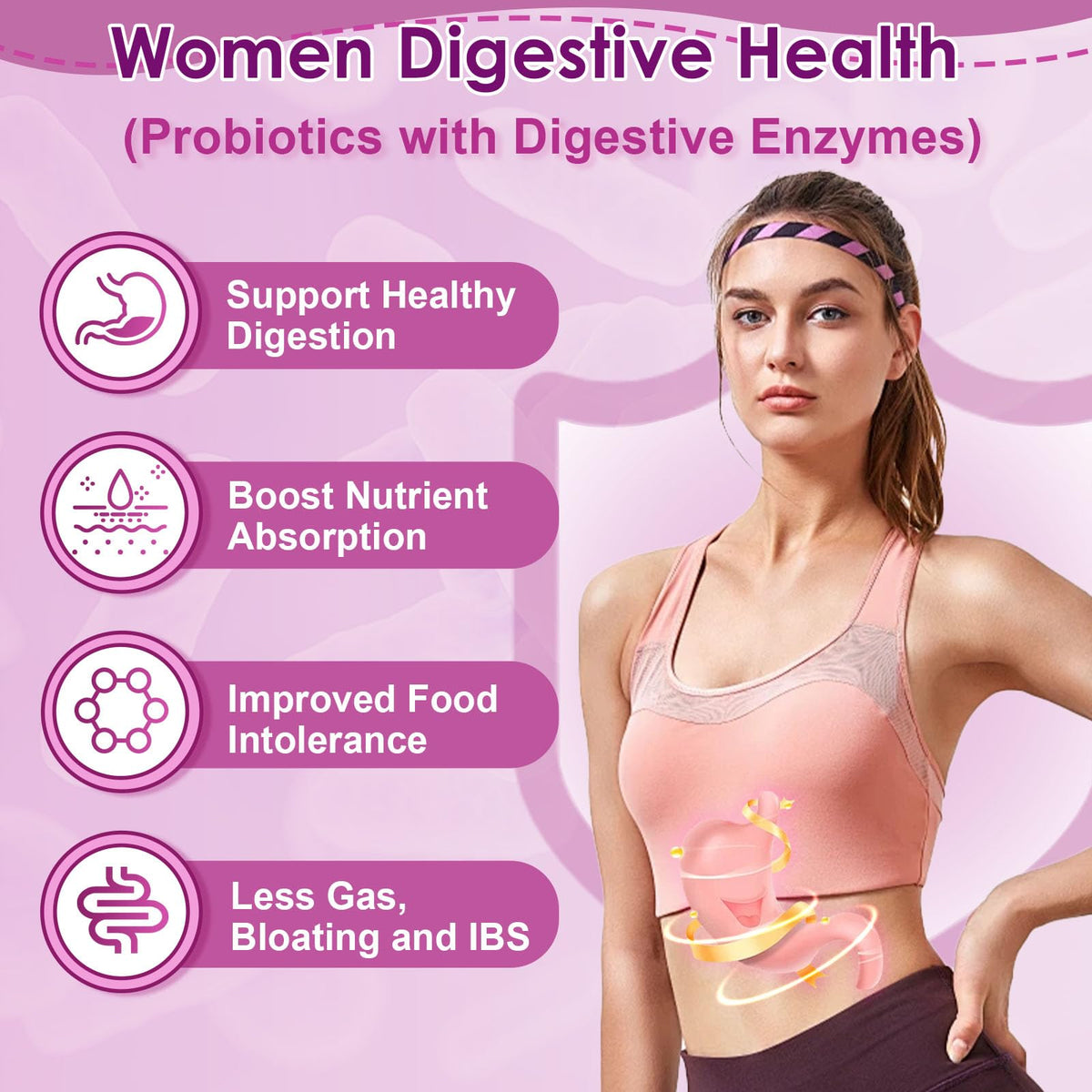 NATURE TARGET Probiotics for Women, 100 Billion CFUs Probiotic with Digestive Enzymes & Prebiotics, Vaginal Probiotics with Cranberry for Urinary Tract Health, - PrimeBioHealth - canada supplements