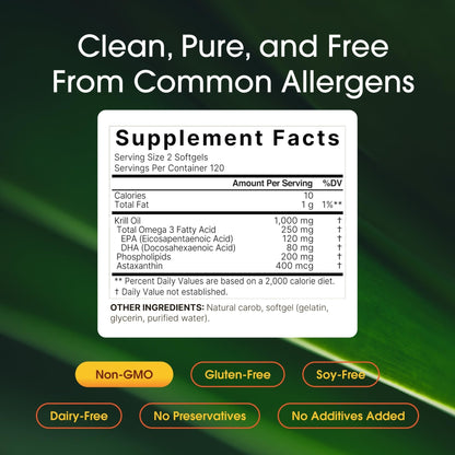 NatureBell Antarctic Krill Oil 1,000mg - 240 Softgels - Omega-3 Heart, Joint & Immune Health Support* - PrimeBioHealth - canada supplements