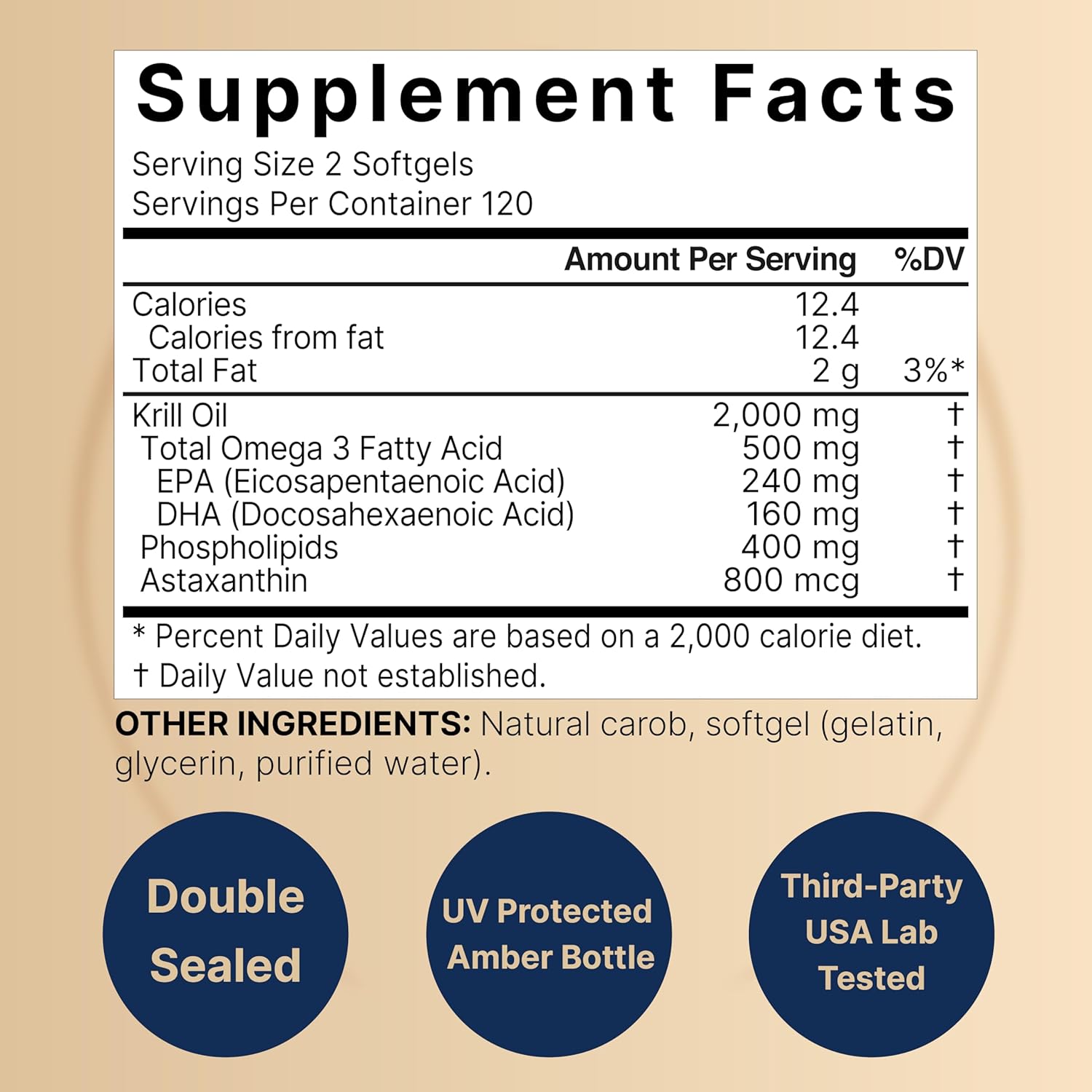 NatureBell Antarctic Krill Oil 2000mg Supplement, 240 Softgels, 3X Strength Natural Source of Omega-3s, EPA 240mg + DHA 160mg + Astaxanthin 800mcg – No Fishy Aftertaste – Mercury Free & Non-GMO - PrimeBioHealth - canada supplements