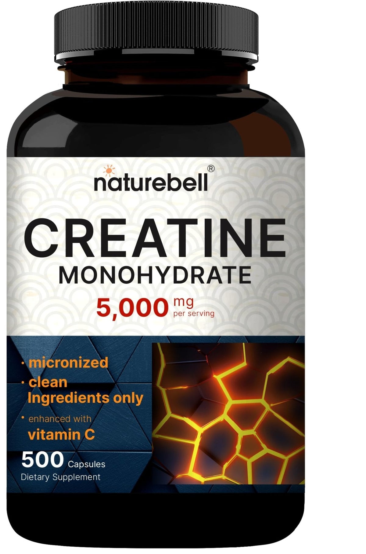 NatureBell Creatine Monohydrate Capsules 5,000mg Per Serving, 500 Count | Micronized, Unflavored Creatine Pills | Pre-Workout & Muscle Strength Support - PrimeBioHealth - canada supplements