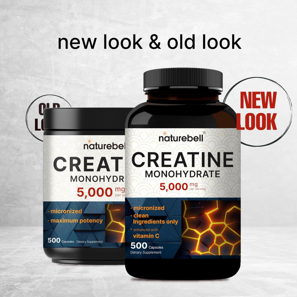 NatureBell Creatine Monohydrate Capsules 5,000mg Per Serving, 500 Count | Micronized, Unflavored Creatine Pills | Pre-Workout & Muscle Strength Support - PrimeBioHealth - canada supplements