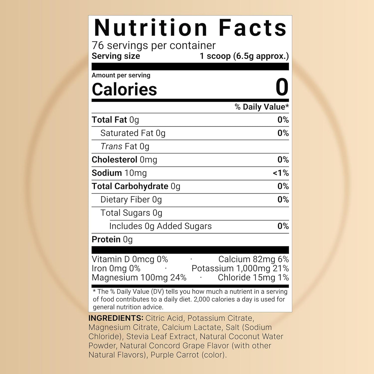 NatureBell Electrolytes Powder No Sugar, 500g (76 Servings) | Keto Fast Hydration Powder, Carnivore-Friendly Electrolyte – 1,000mg High Potassium, Minerals, & Coconut Water – Concord Grape Flavor - PrimeBioHealth - canada supplements